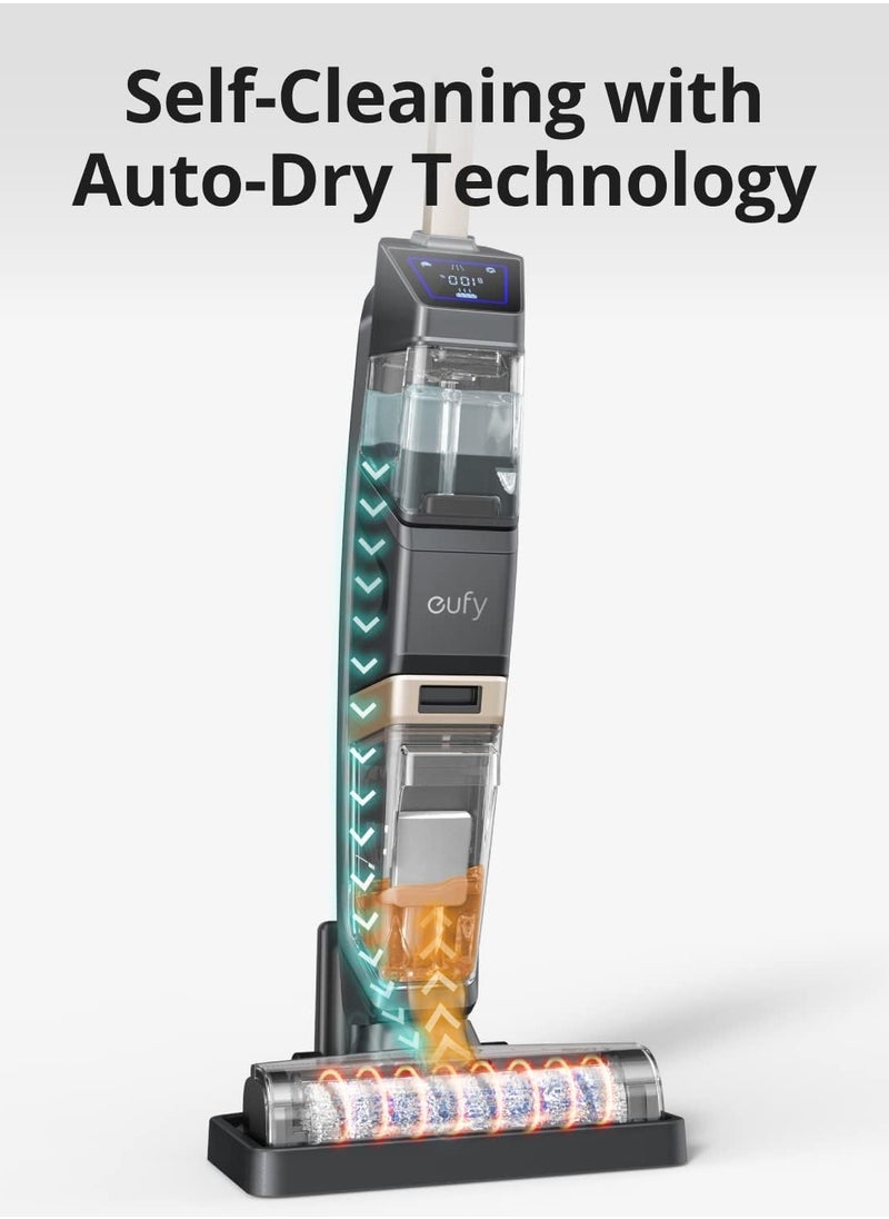 Eufy Wet and Dry 5-In-1 Cordless Vacuum Cleaner 250W W31 - Powerful Suction, Versatile Cleaning for Hard Floors and Carpets, Lightweight, Black - Ideal for Home and Car Cleaning with Long-Lasting Battery Life