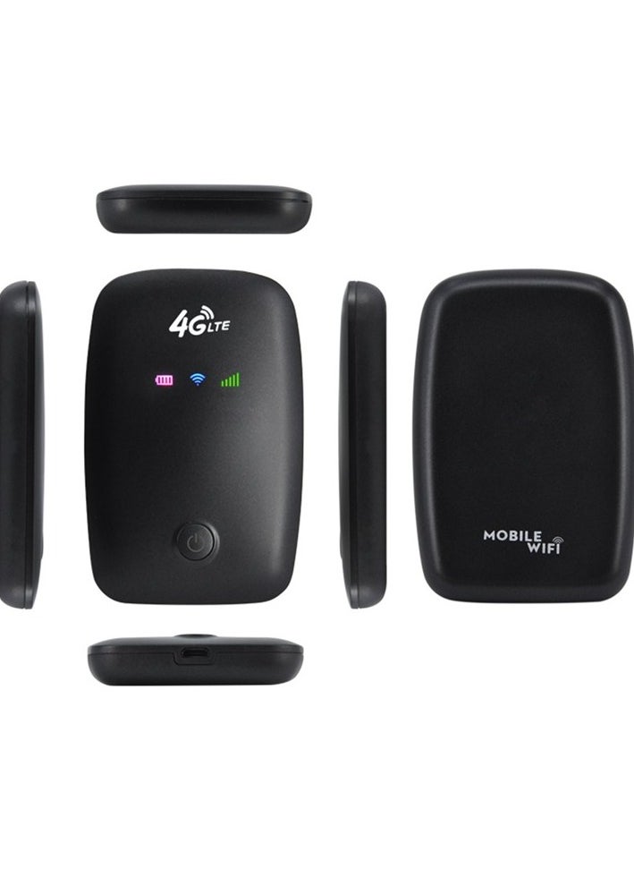 M3-E Portable Mobile Wifi Router 4G LTE CAT4 150MBPS Plugable Card 2100mAH battery Wifi Colour:Black Colour:Black