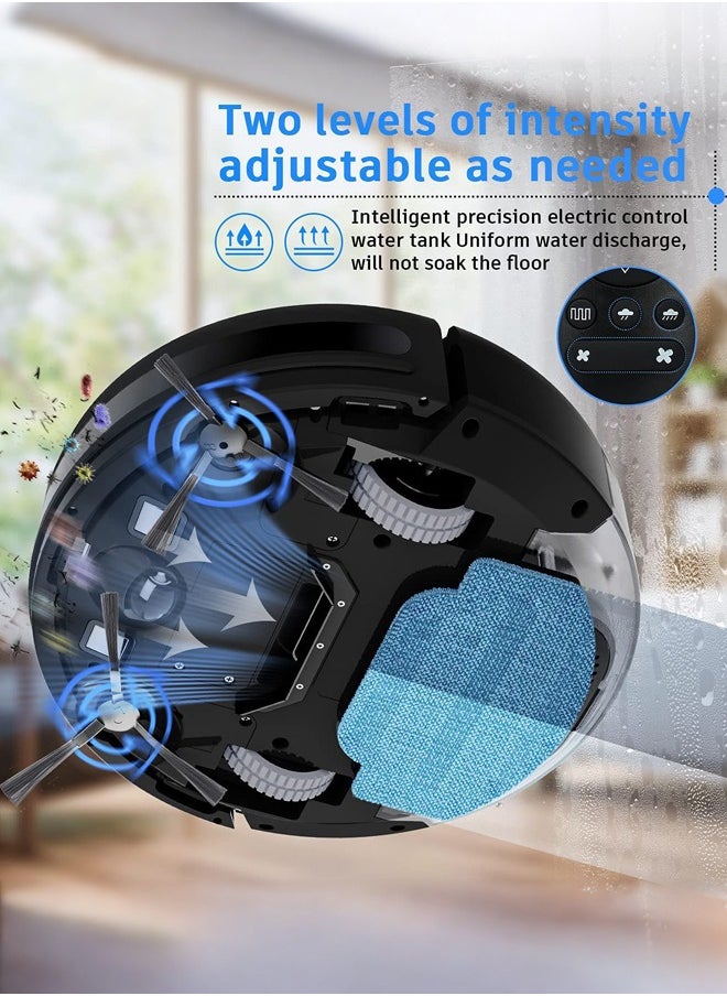 G20 Robot Vacuum with Mop,2 in 1 Mopping Robotic Vacuum with Watertank and Dustbin,Tangle-Free Powerful Suction,Alexa & App Scheduling,  Wi-Fi/App/Remote,Self-Charging, Slim,Black