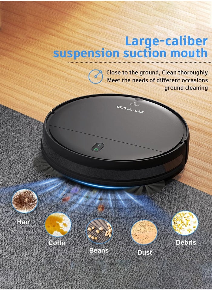 BR151 Robot Vacuum Cleaner with Mop,2 in 1 Mopping Robotic Vacuum with Watertank and Dustbin, Self-Charging, Wi-Fi/Voice/App, Strong Suction, Ease of Use, Self-Charging Robotic Vacuum, Slim, Ideal for Hard Floor, Pet Hair, Carpet