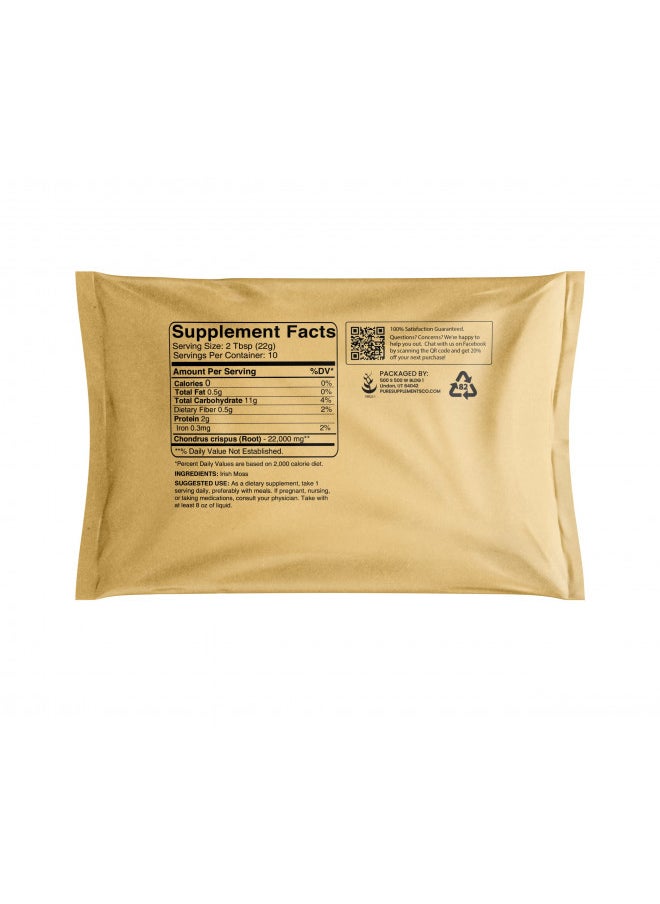Pure Original Ingredients Irish Moss Powder (8oz) Dried Carrageen Seaweed, Gluten-Free, Lab-Verified