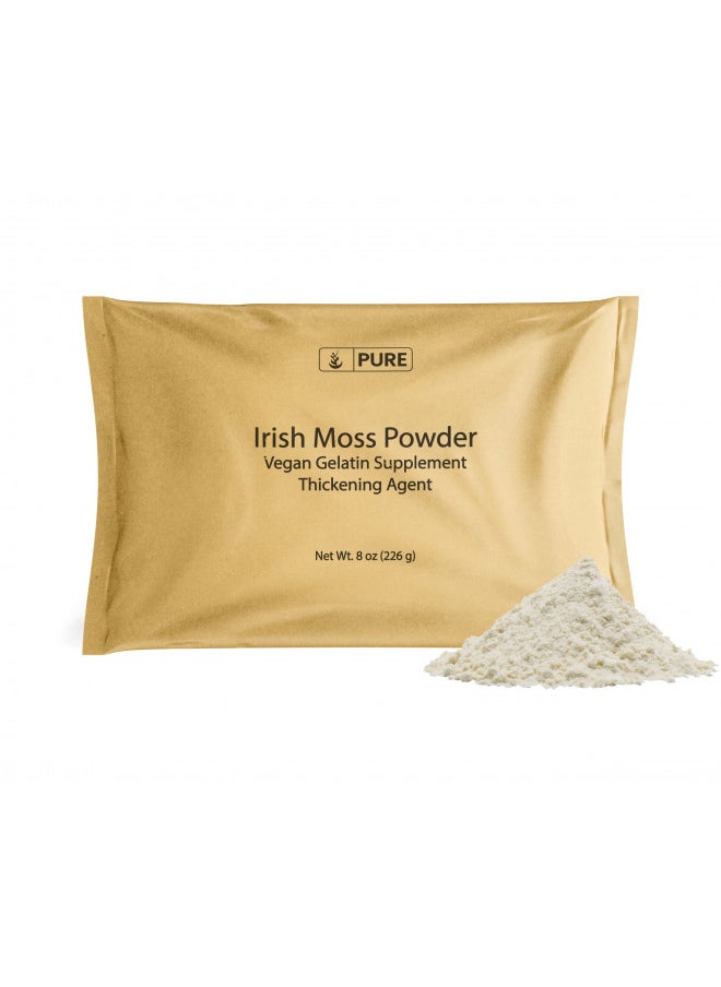 Pure Original Ingredients Irish Moss Powder (8oz) Dried Carrageen Seaweed, Gluten-Free, Lab-Verified
