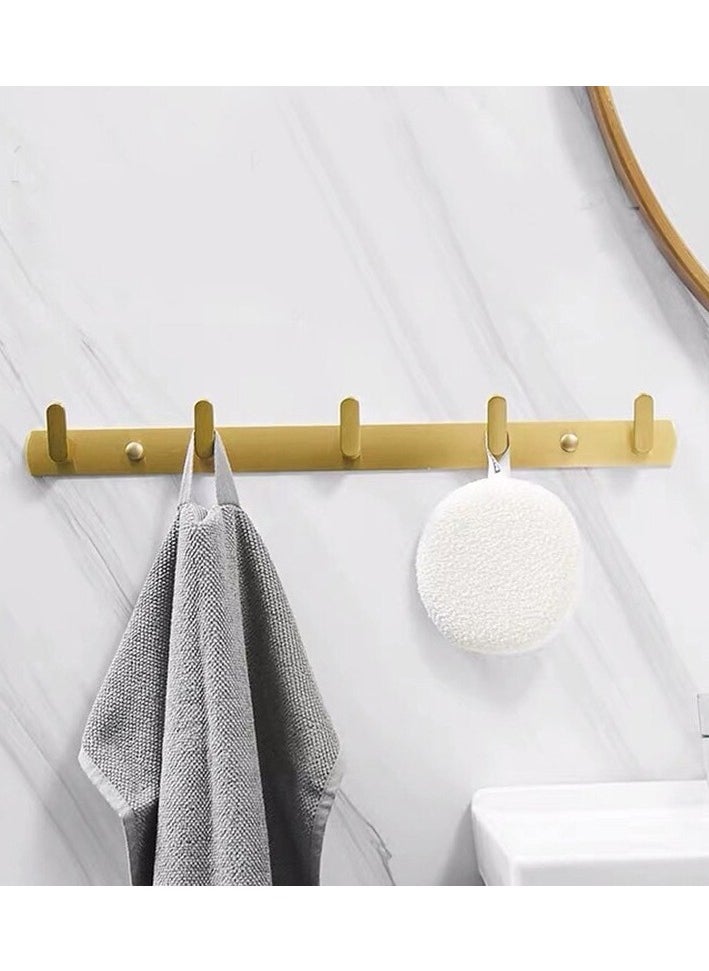 Wall Mounted Bathroom Towel Robe Hook Robe Shelf Gold Office Living Room Gadget Bag Hook Jacket G Colour:Gold