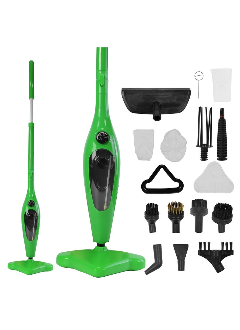 12-in-1 Steam Mop, 1300W Multifunction Handheld Steam Cleaner Mop with 12 Accessories, 3.5m Long Power Cord and Adjustable Steam Modes, Kills 99.9% of Bacteria, That Cleanes & Sanitizes for Cleaning Hard Floors, Carpets, Bathroom, Kitchen, Windows, Garments & Upholstery