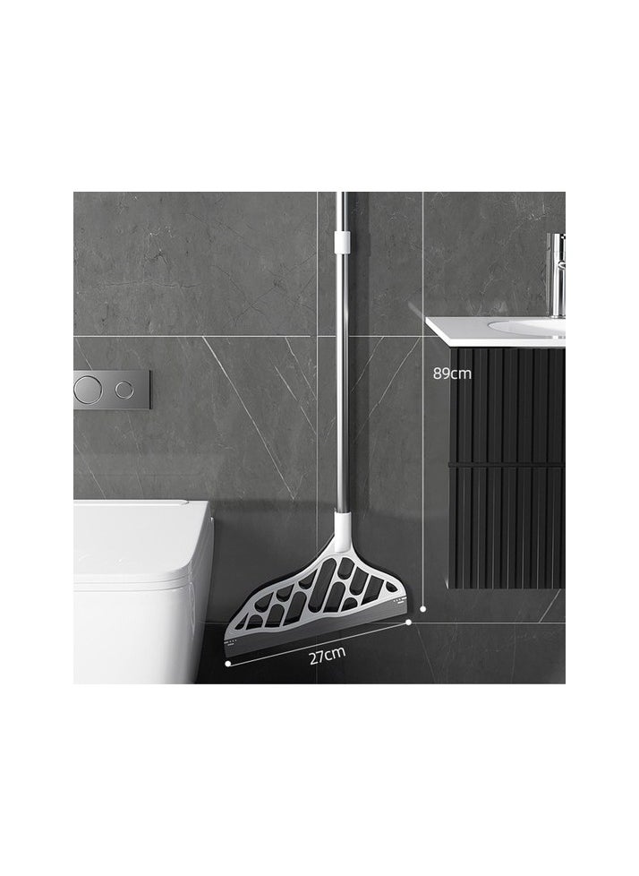 Silicone ground scraper and powdered broom, wet and dry magic bathroom Colour:Gray