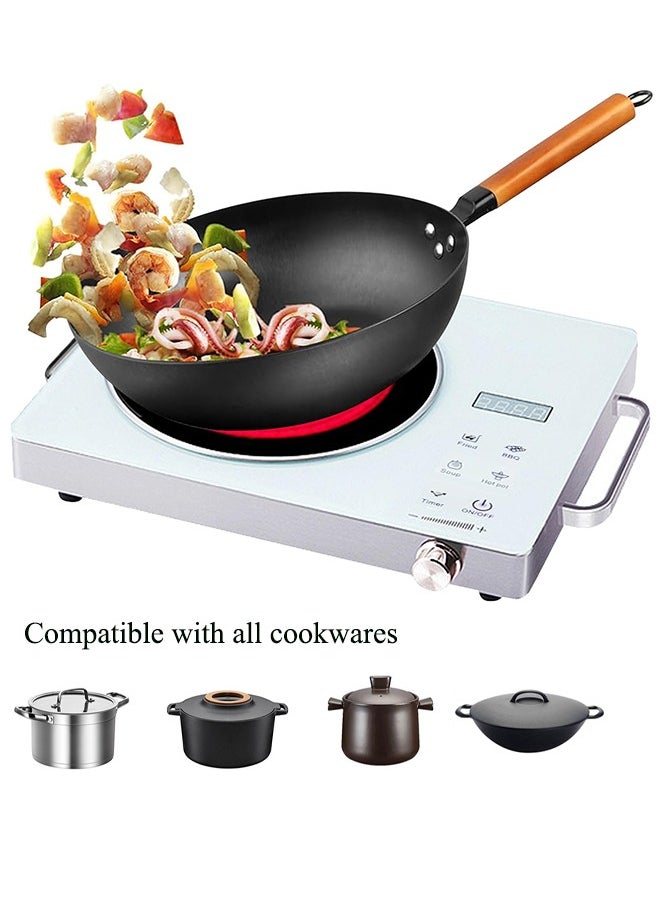 3500W Infrared Cooker,Single Infrared Ceramic Hot Plate,Induction Cooker Electric Infrared Burner Compatible for All Cookwares - White