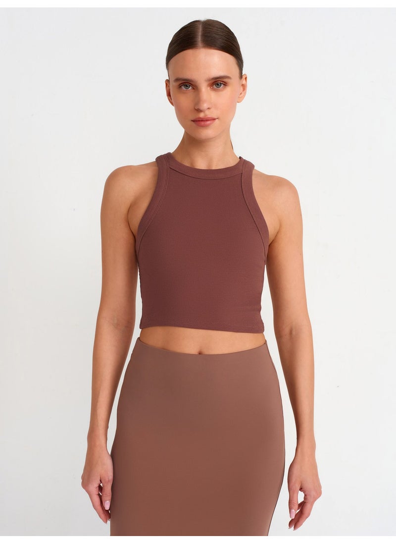 20810 Crop Top-Brown