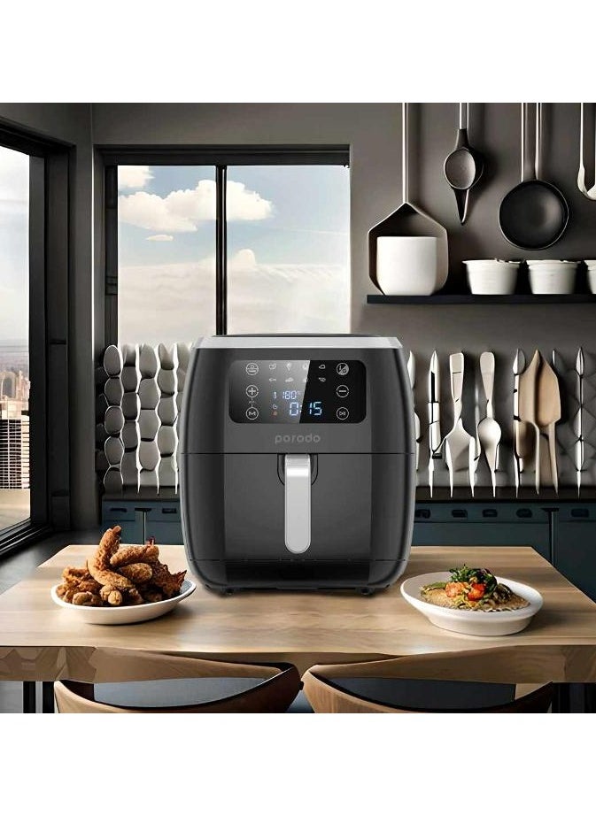 Porodo Smart Air Fryer with APP Control 6L 1800W Black