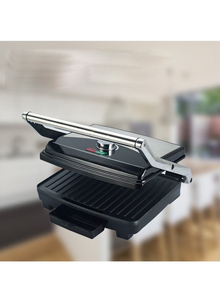 YW210 stainless steel family sandwich machine grill meat machine movable non-stick plate electric oven 2000W YW210 US Gauge