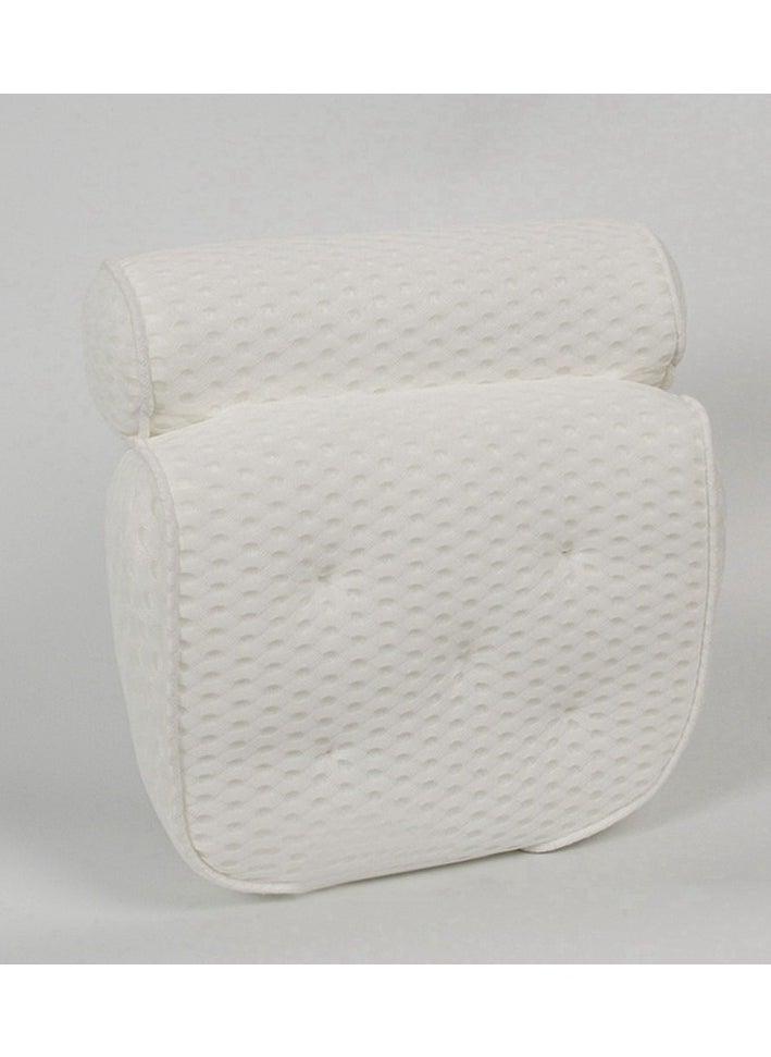 4D Knitting Fabric Bathtub Pillow 7 Suction Suction Spa Bath Bath Bathroom Pillow Bathtub support neck