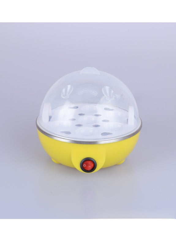 Multi-Function Egg Boiler Steamer Stainless Mini Breakfast Machine Yellow