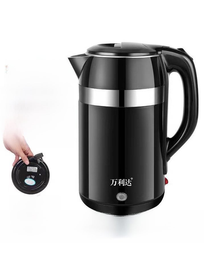 Stainless Steel Electric Kettle Automatic Shutdown 3.0L black color steel one-key insulation for five years