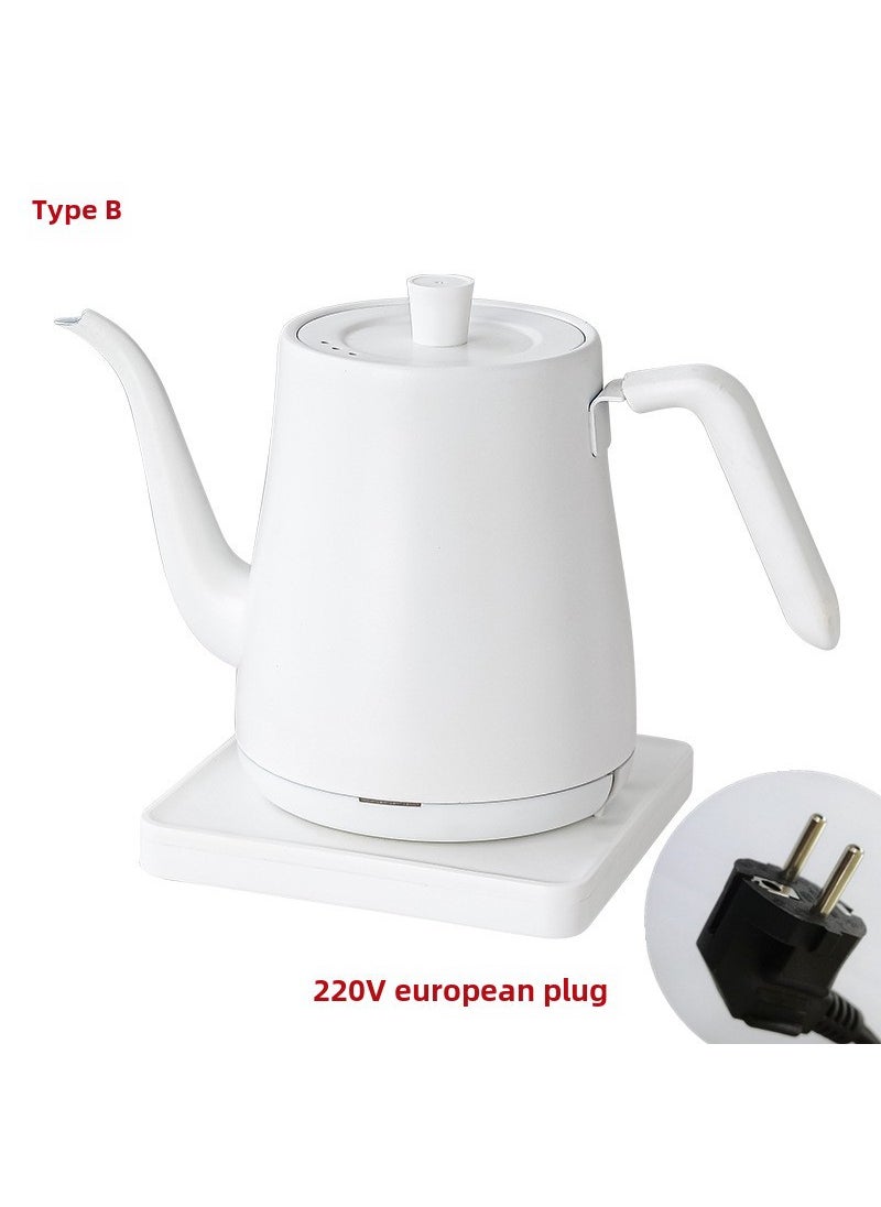 Electric heating Slim Mouth hand coffee pot automatic power off household electric kettle hand coffee pot wholesale Type B White 220V European standard