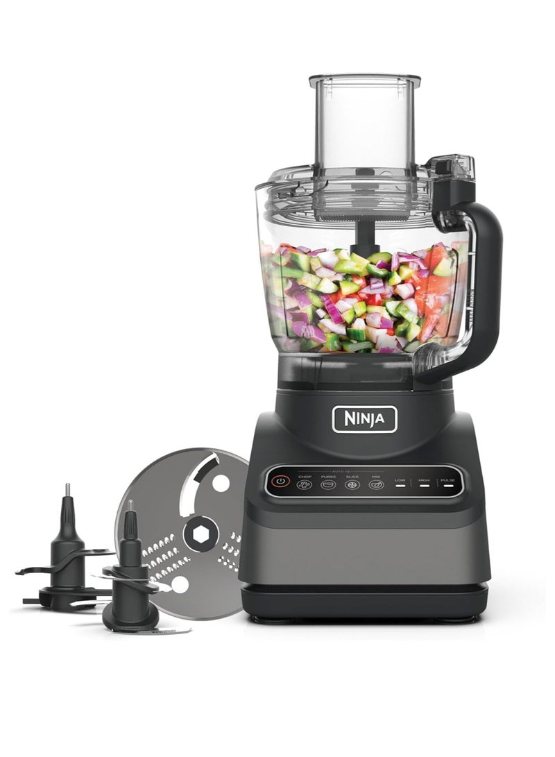 Food Processor with 4 Automatic Programs; Chop, Puree, Slice, Mix, and 3 Manual Speeds, 2.1L Bowl, Chopping, Slicing & Dough Blades, Dishwasher Safe Parts 2.1 L 850 W BN650ME Silver