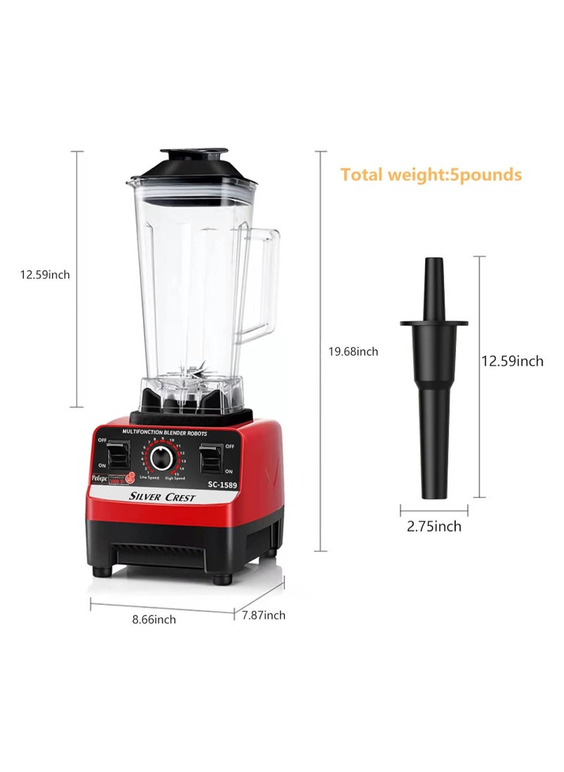 Silver Crest SC-1589 Blender Professional Heavy Duty Commercial Mixer Juicer Speed Grinder 5500W