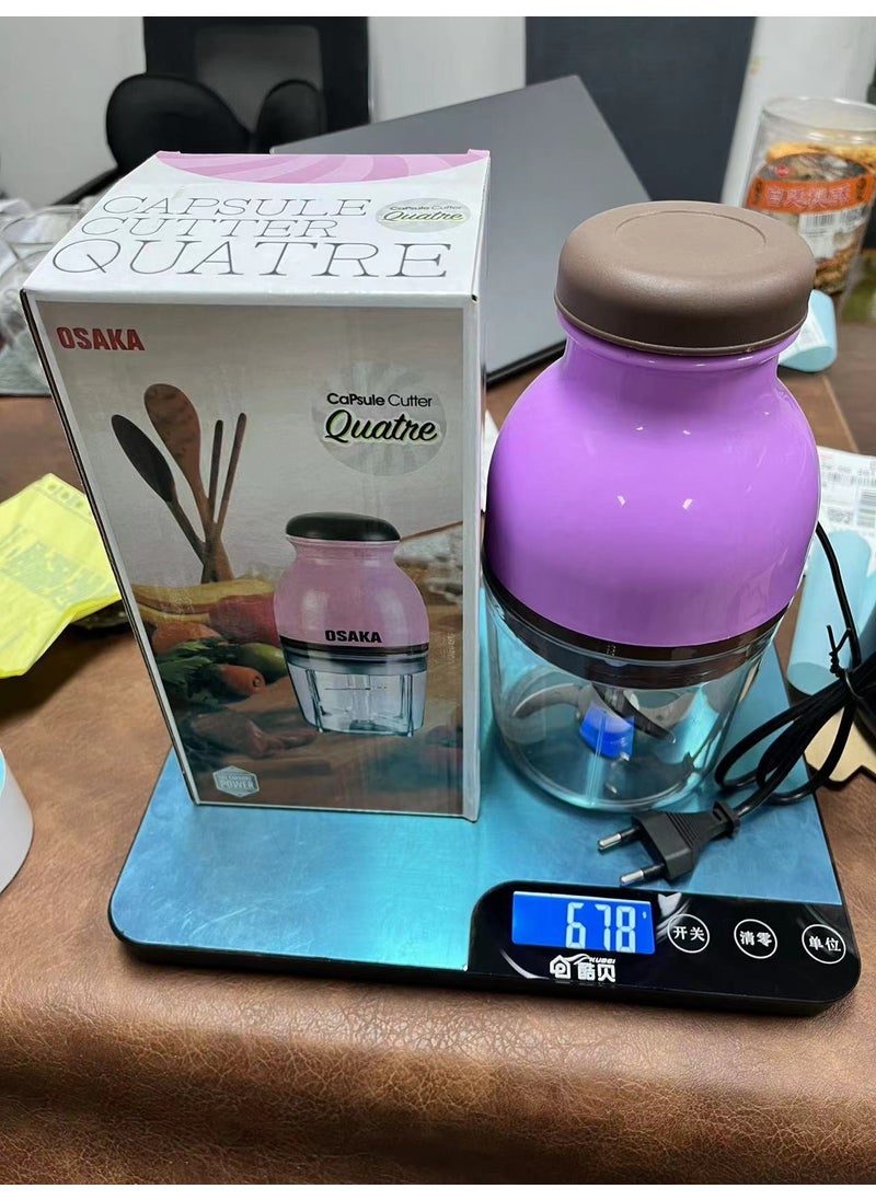 Baby food supplement machine multi-functional household small infant food supplement machine mini electric cooking machine stirring meat grinder European standard baby food supplement machine purple