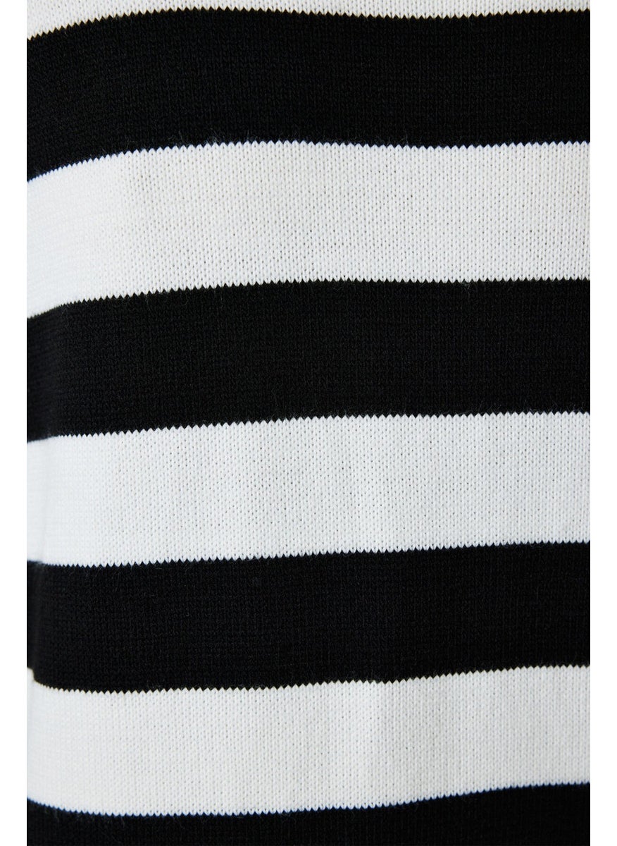 Oversize Striped Knit Tunic