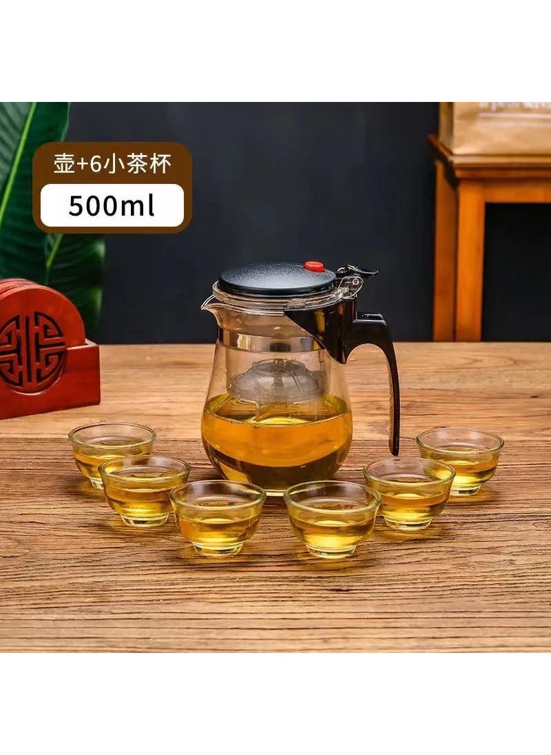 Elegant Glass Teapot Set with Infuser500+6 Magnolia Cup (36 Pack) 500+6 Magnolia Cup (36 Pack)