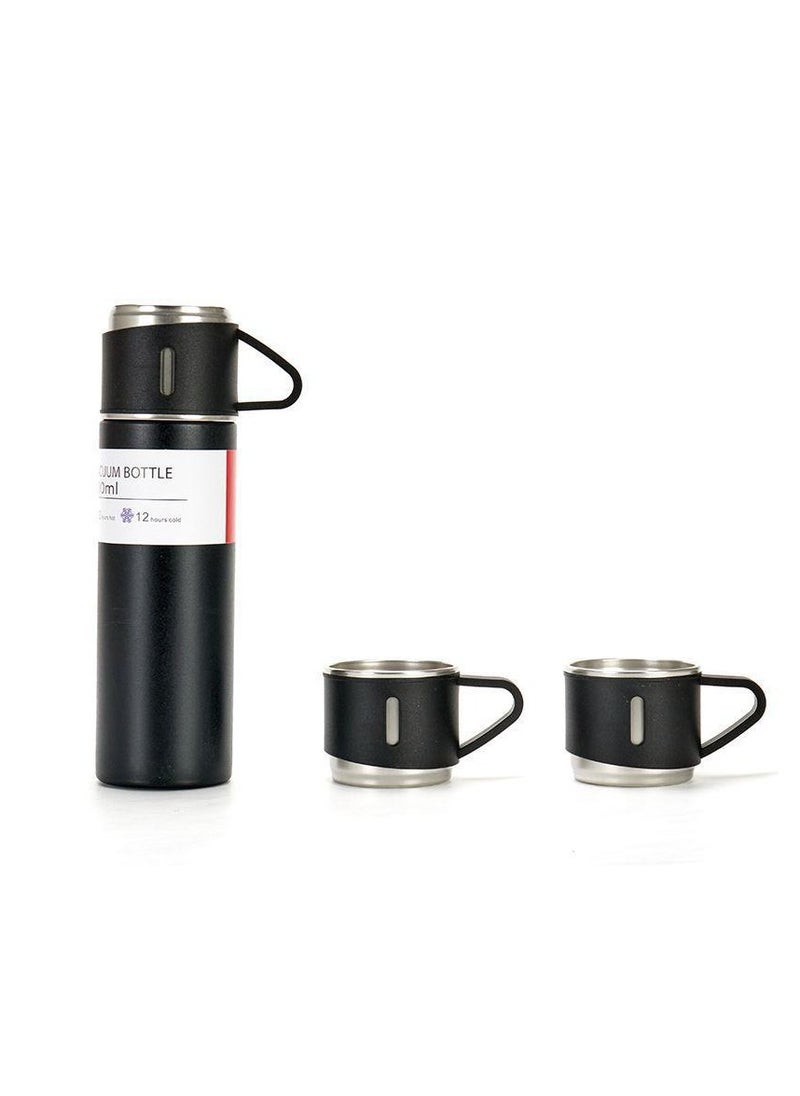 Vacuum Flask Tea Gift Box Set With Two Cups  set of (2 Set) Mix colors