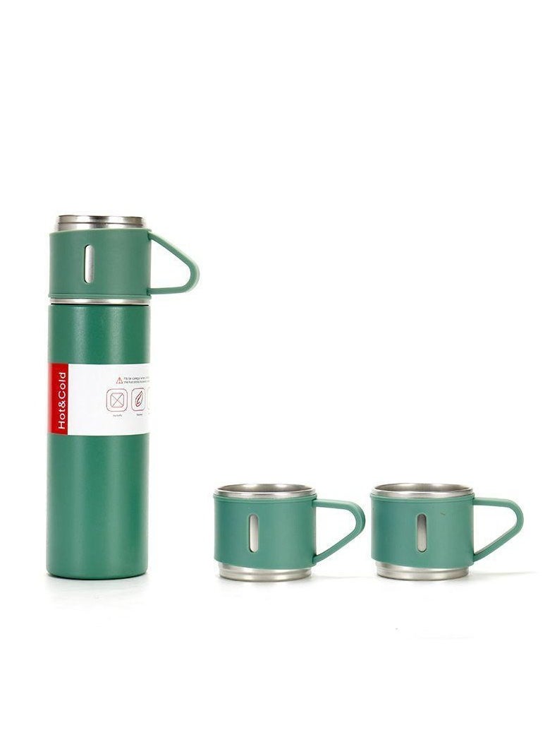 Vacuum Flask Tea Gift Box Set With Two Cups  set of (2 Set) Mix colors