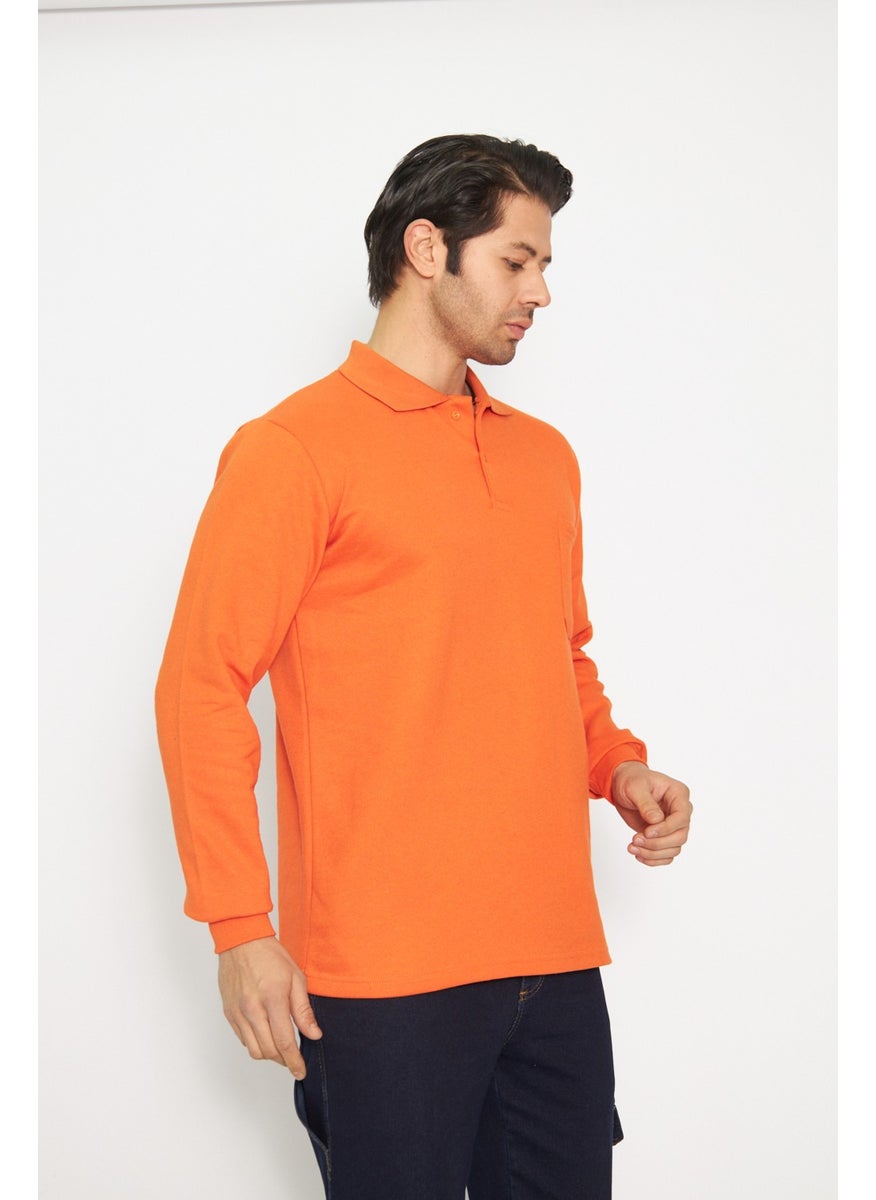 Sweat T-Shirt Polo Neck Winter Long Sleeve