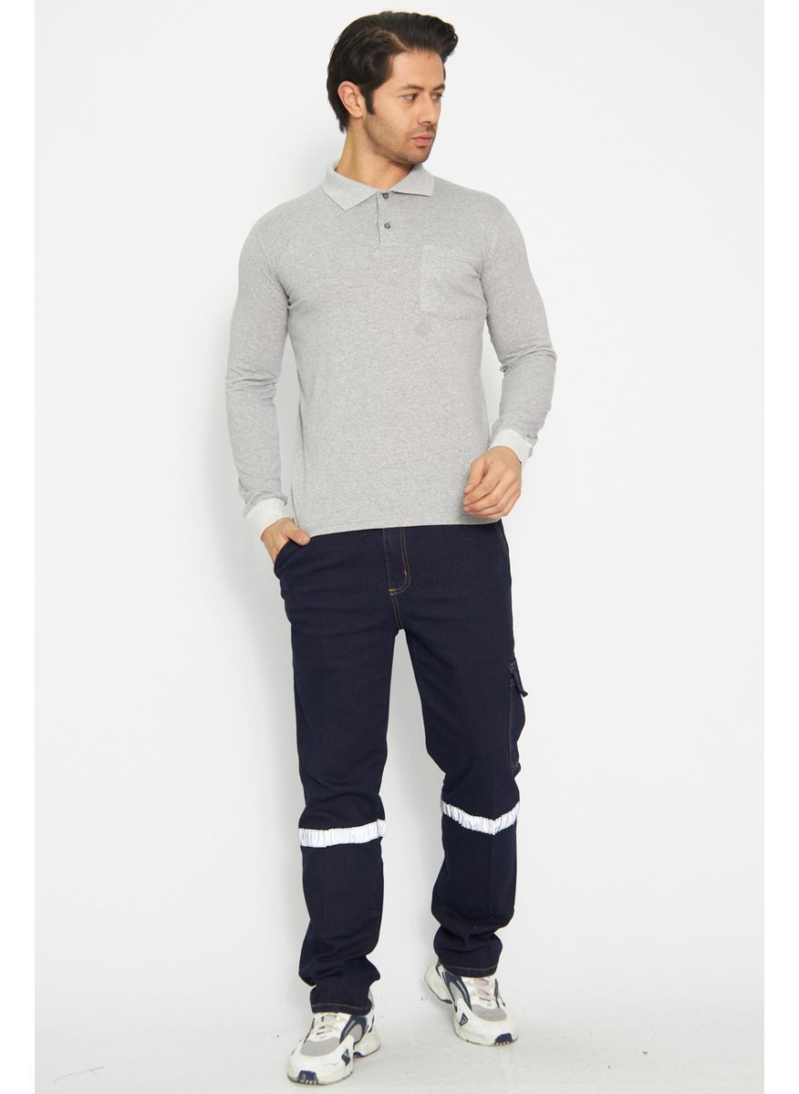 Sweat T-Shirt Polo Neck Winter Long Sleeve