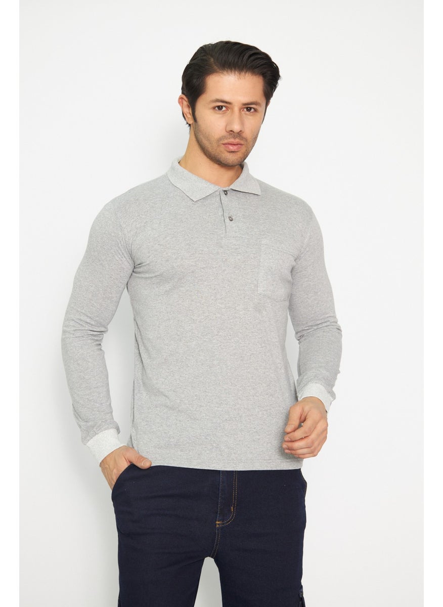 Sweat T-Shirt Polo Neck Winter Long Sleeve