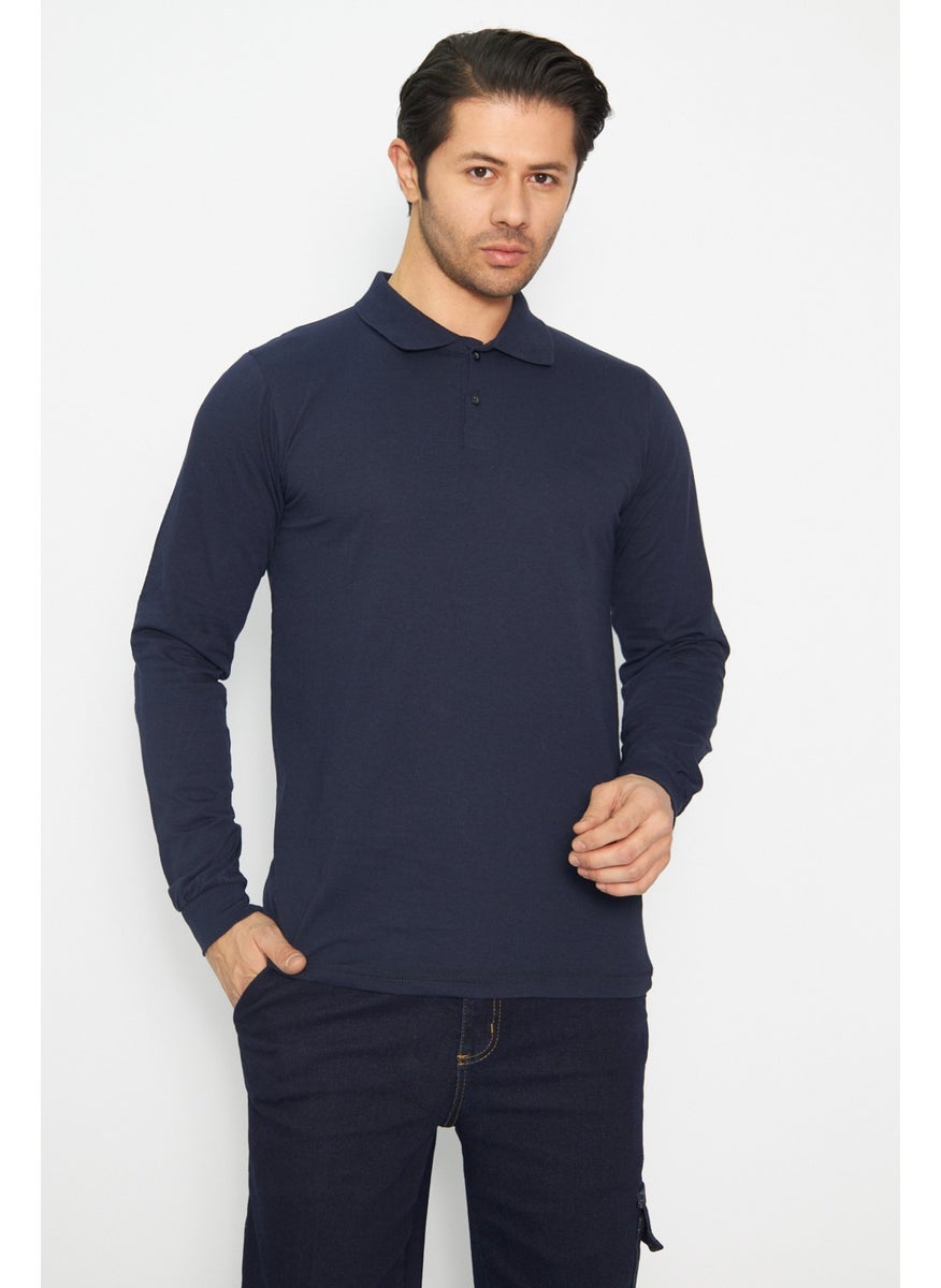 Sweat T-Shirt Polo Neck Winter Long Sleeve