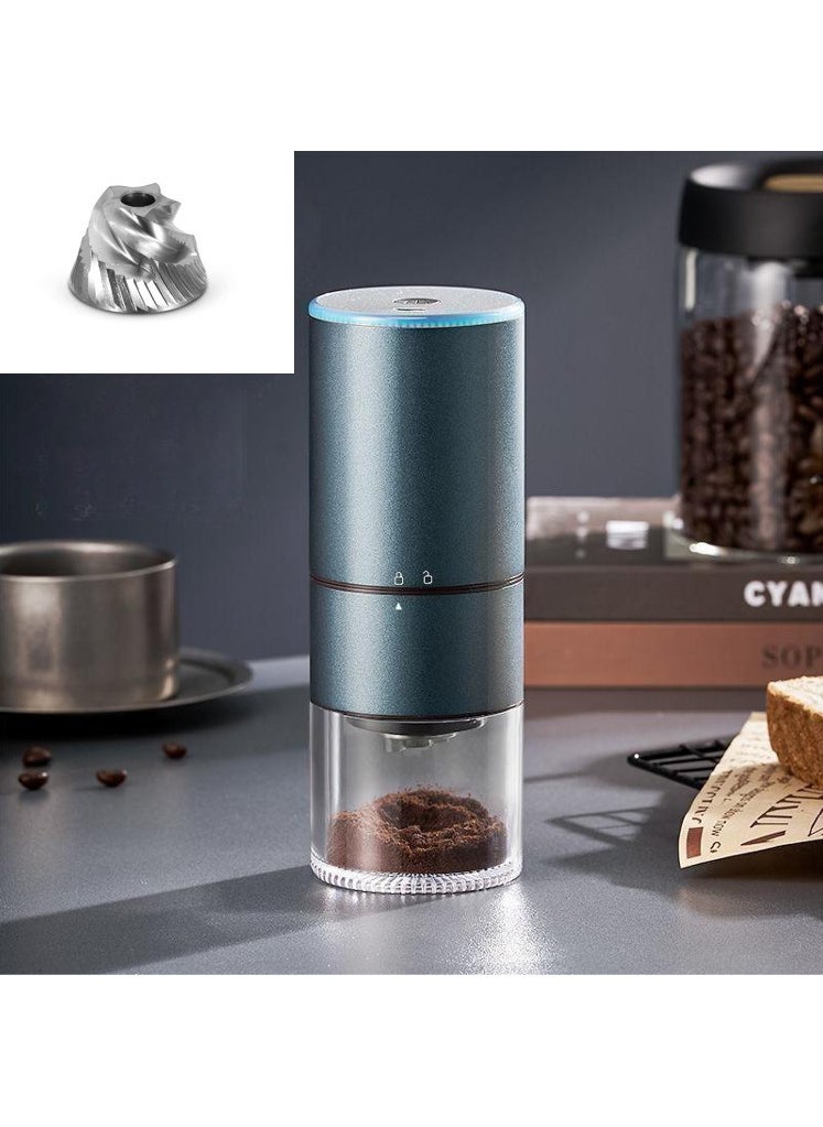 Cross-border Supply Portable Electric Coffee Grinder USB Rechargeable Coffee Grinder Electric Grinder Small Coffee Machine 988 business blue steel core