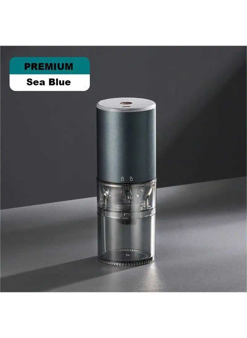 Cross-border Supply Portable Electric Coffee Grinder USB Rechargeable Coffee Grinder Electric Grinder Small Coffee Machine 986 business blue ceramic grinding core