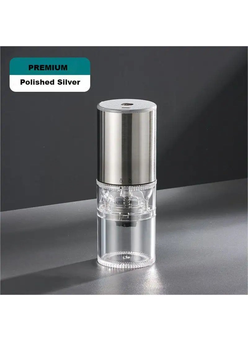 Cross-border Supply Portable Electric Coffee Grinder USB Rechargeable Coffee Grinder Electric Grinder Small Coffee Machine 986 stainless steel ceramic grinding core