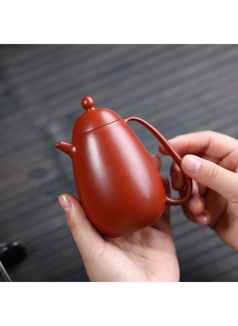 Yixing purple clay pot source factory direct price raw ore red robe Zhu mud kung fu tea set gift high dragon egg 101990 cinnabar dragon egg