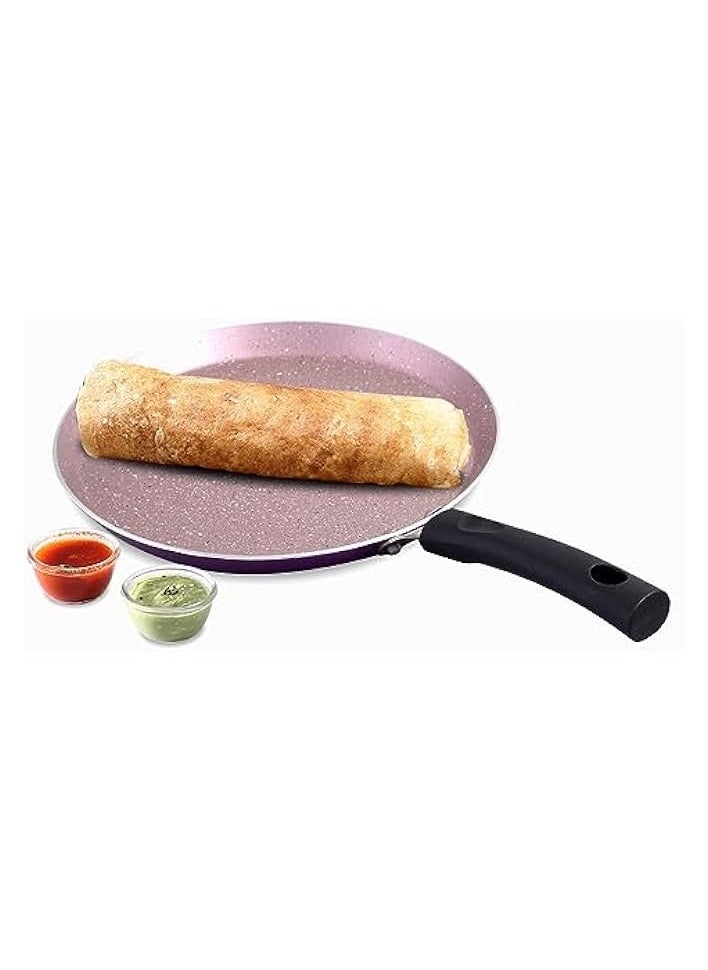 Non-Stick 28 Cm Dosa Tawa | Cool Touch Bakelite Handle | Pure Grade Aluminium| PFOA Free