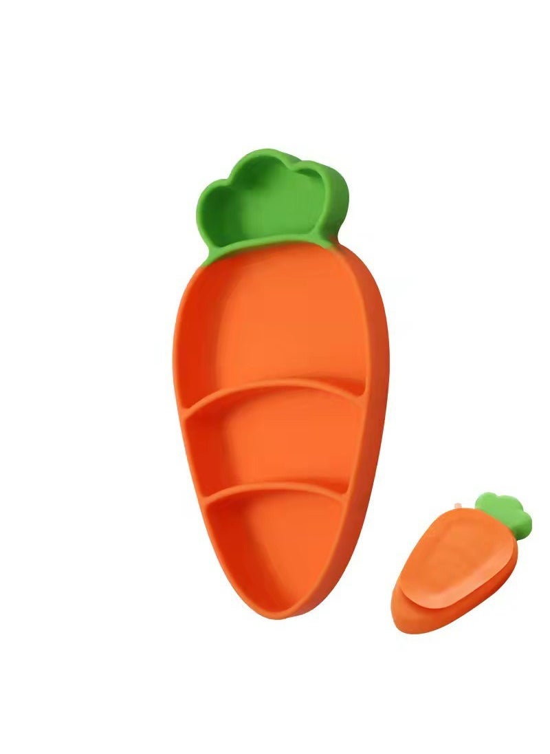 Creative Silicone Carrot Kids Dinnerware Set Single plate