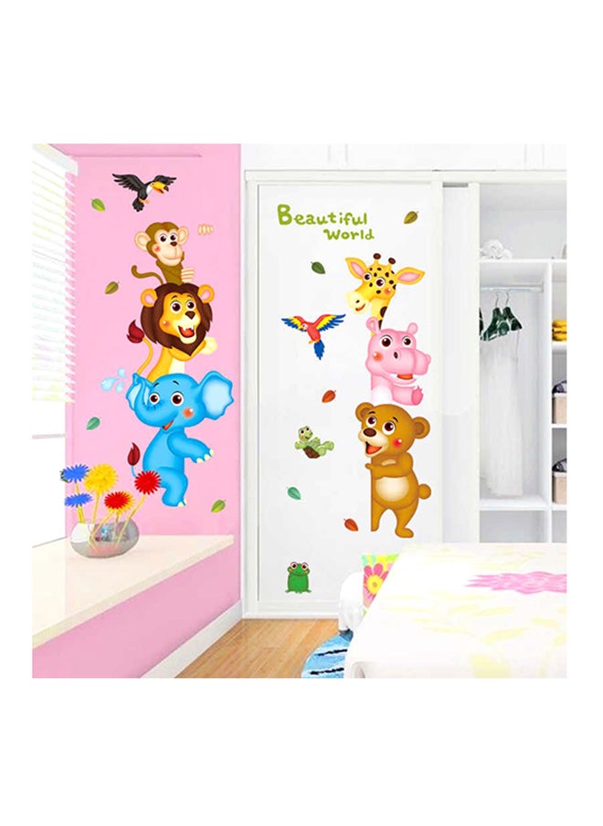 Cartoon Removable Wall Sticker Multicolour 60x40centimeter