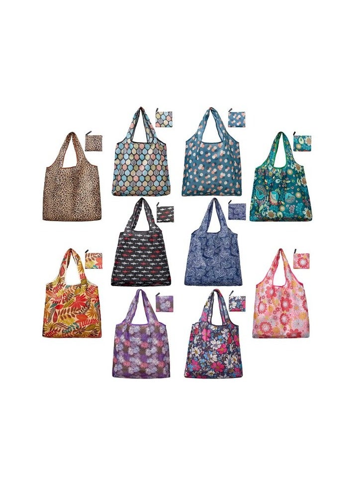 Market Bags Reusable Foldable 10 Package Shopping bag 50lbs extra Colour:Colourful Sizes:16*11*5cm