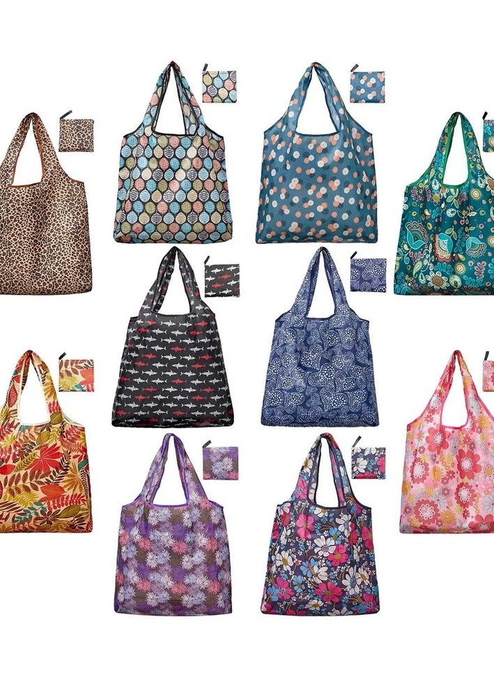 Market Bags Reusable Foldable 10 Package Shopping bag 50lbs extra Colour:Colourful Sizes:16*11*5cm