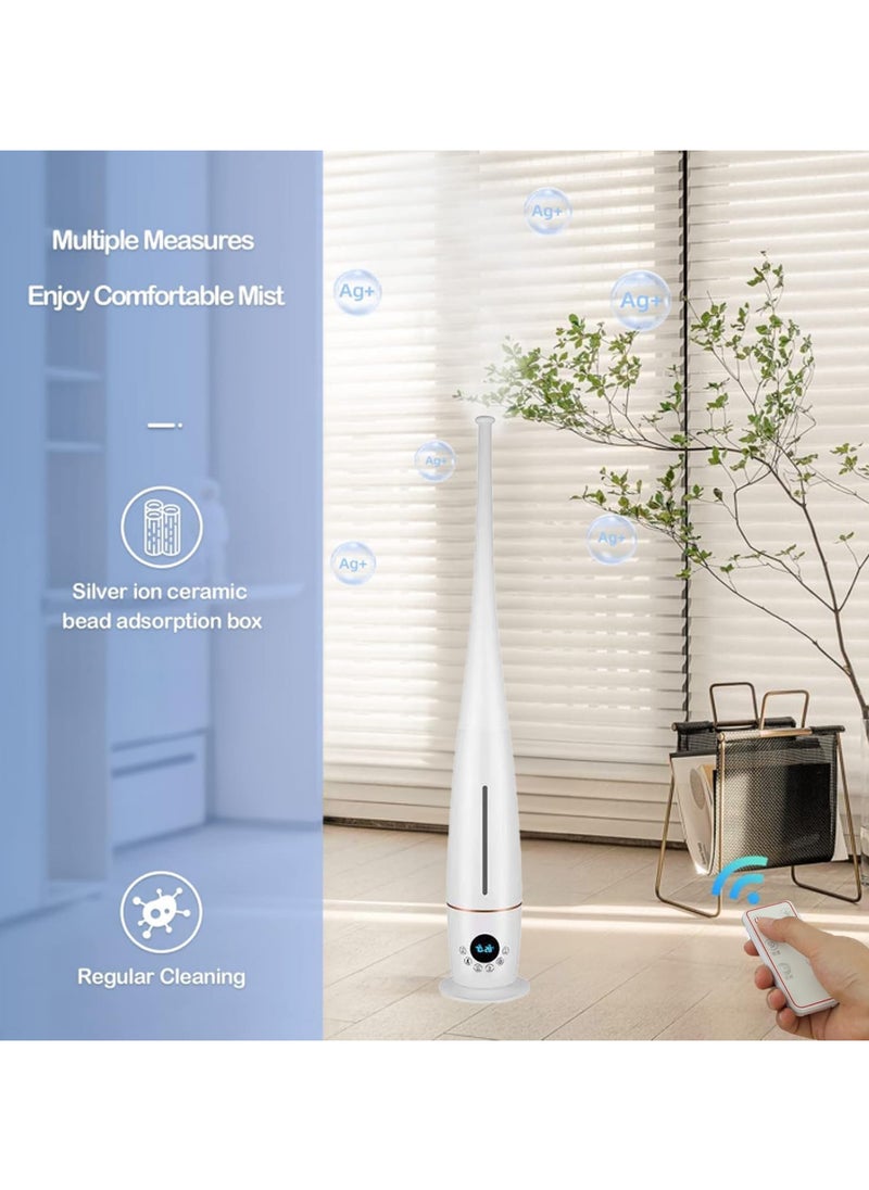 Humidifiers for Bedroom, 5L Ultrasonic Cool Mist Humidifiers for Home Baby Nursery & Plants, Quiet Air Humidifier Lasts Up to 30 Hours, Auto Shut-Off, Filterless