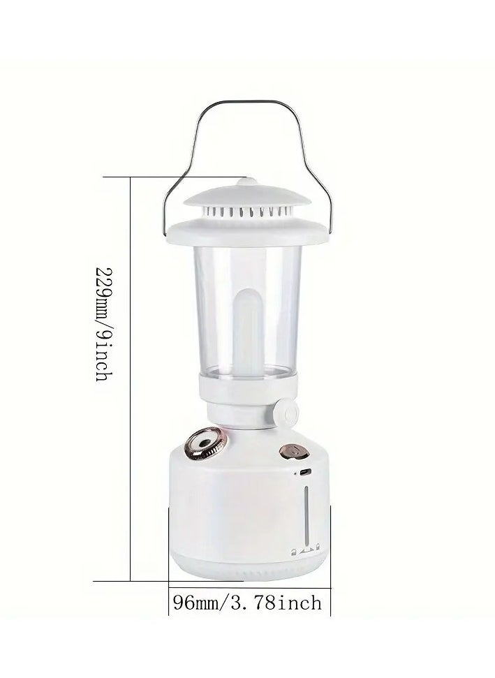 Humidifier Vintage Lantern with Lamp Aromatherapy Diffuser USB Rechargeable Dimmable Ultrasonic Misting Humidifier Lamp