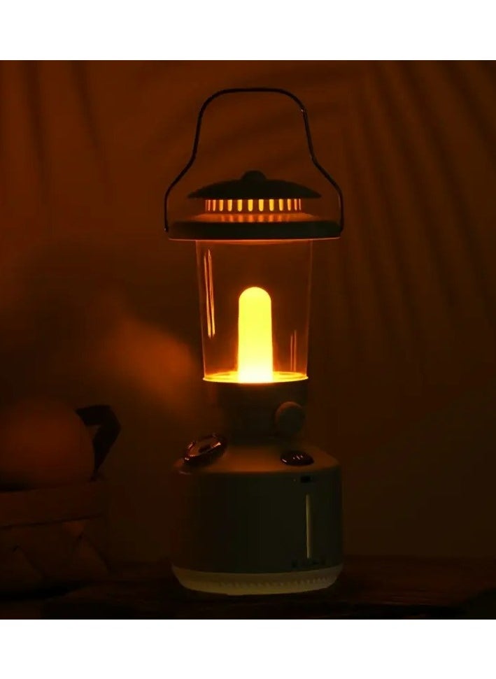 Humidifier Vintage Lantern with Lamp Aromatherapy Diffuser USB Rechargeable Dimmable Ultrasonic Misting Humidifier Lamp