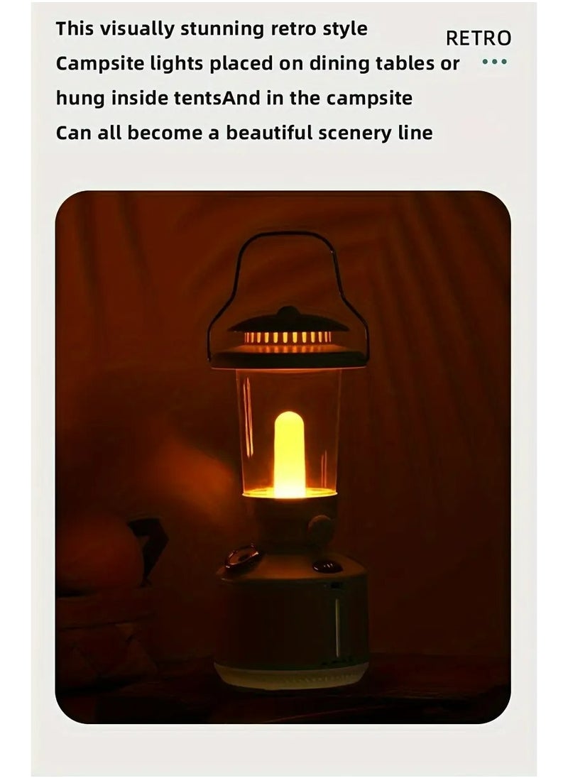 Humidifier Vintage Lantern with Lamp Aromatherapy Diffuser USB Rechargeable Dimmable Ultrasonic Misting Humidifier Lamp