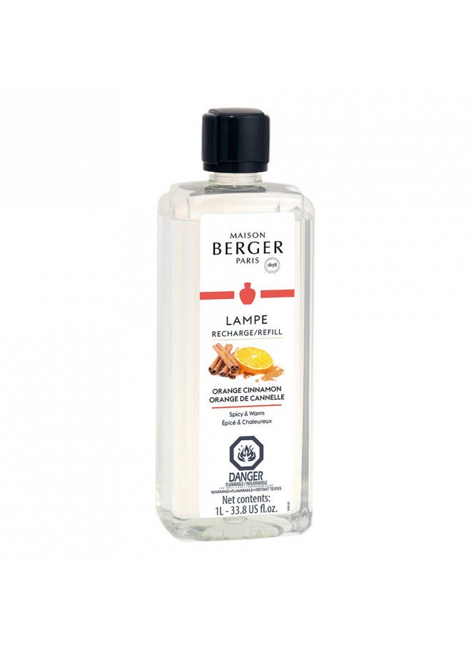 Orange Cinnamon - Lampe Berger Fragrance Refill for Home Fragrance Oil Diffuser - 33.8 Fluid Ounces - 1 Liter