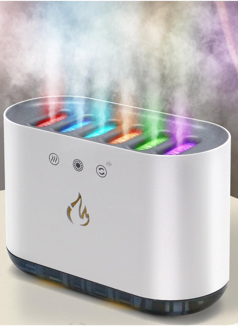 Voice-Controlled 900ml Humidifier with Six Gear Spray & Vibrant LED Lights for Desktop