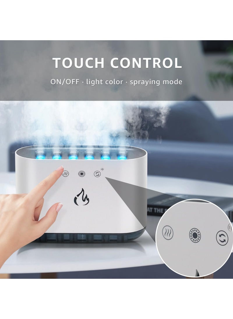 Voice-Controlled 900ml Humidifier with Six Gear Spray & Vibrant LED Lights for Desktop