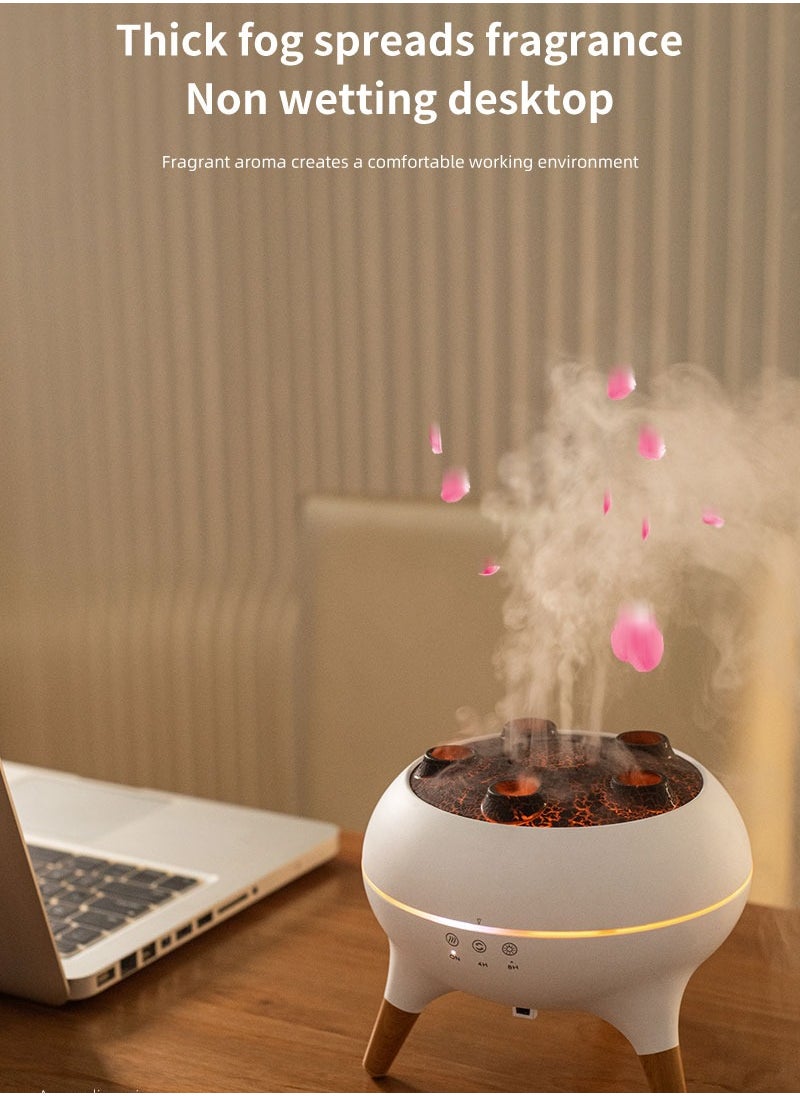 Smoke Rings Multiple Fragrance Diffusers Desktop Flame Humidifiers Household Heavy Fog Volume Colorful Lights Remote Control Gift For Girlfriend Sleep Aromatherapy Color Changing Machine