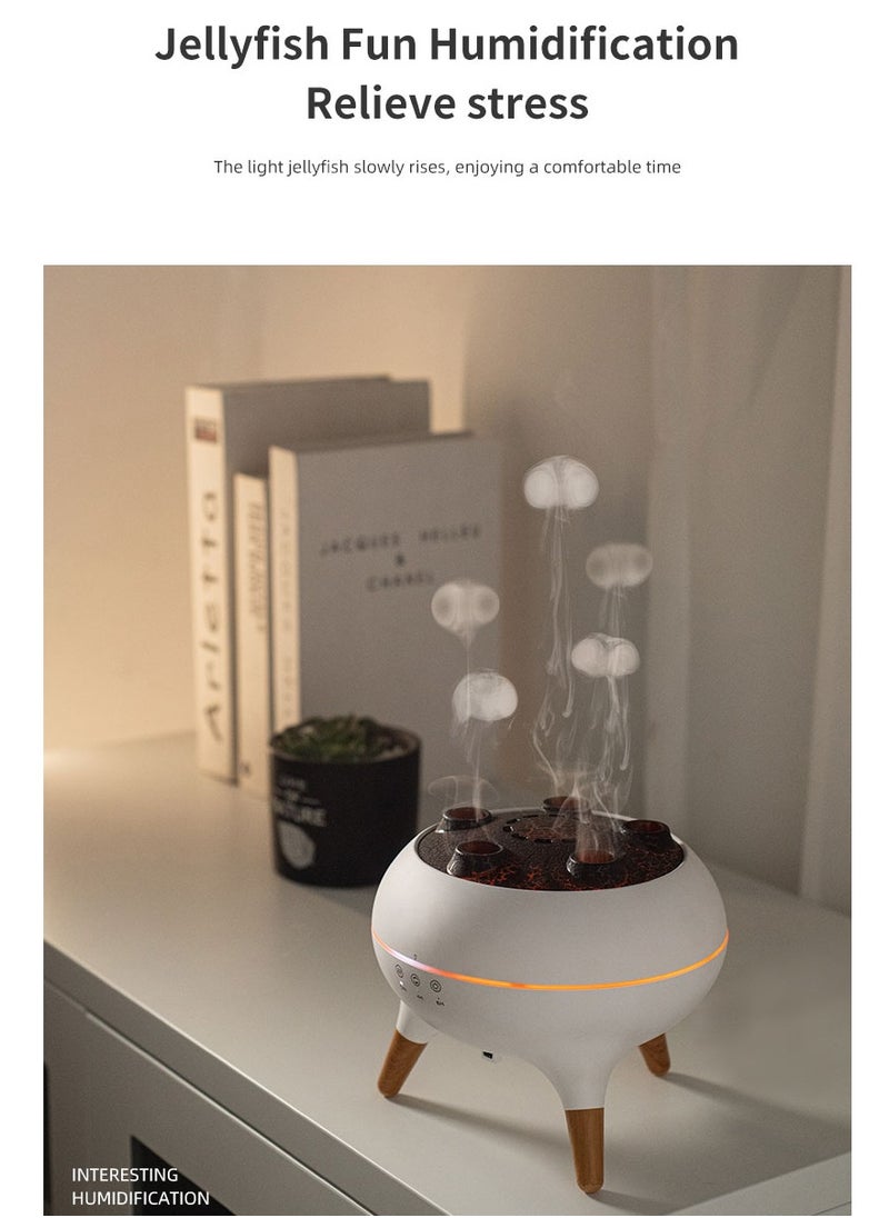 Smoke Rings Multiple Fragrance Diffusers Desktop Flame Humidifiers Household Heavy Fog Volume Colorful Lights Remote Control Gift For Girlfriend Sleep Aromatherapy Color Changing Machine