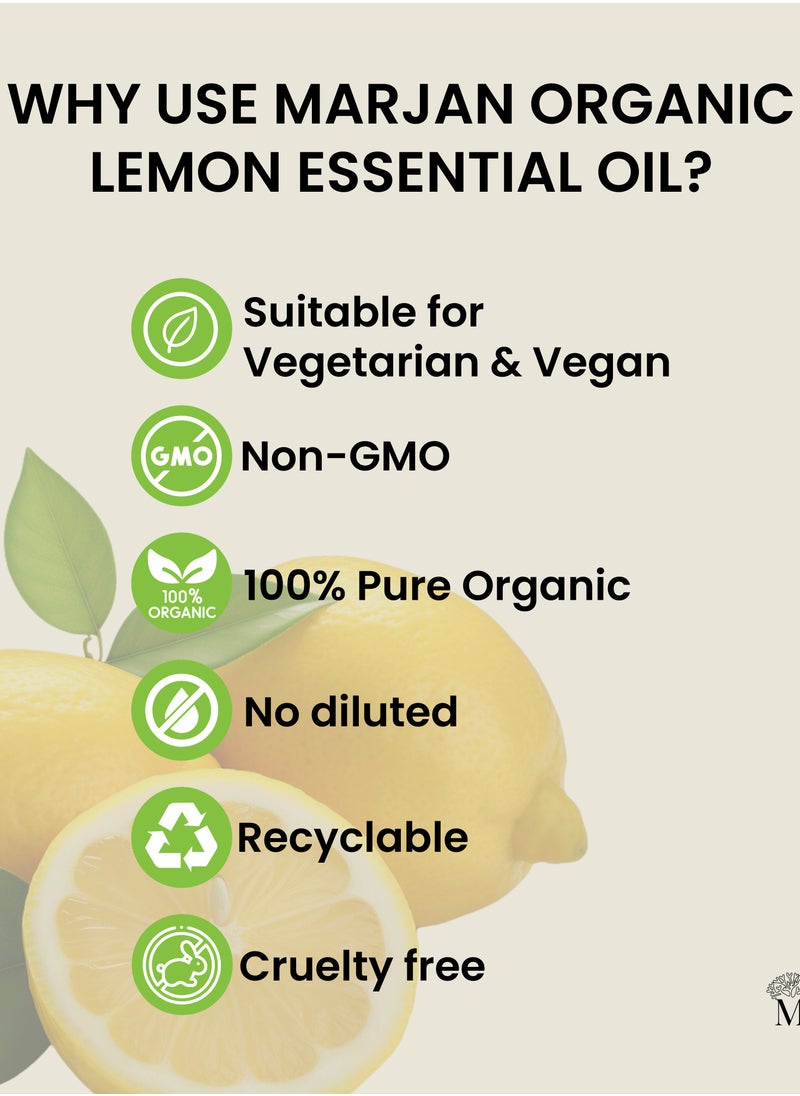 Lemon  Essential Oil - Certified Organic by The Soil Association