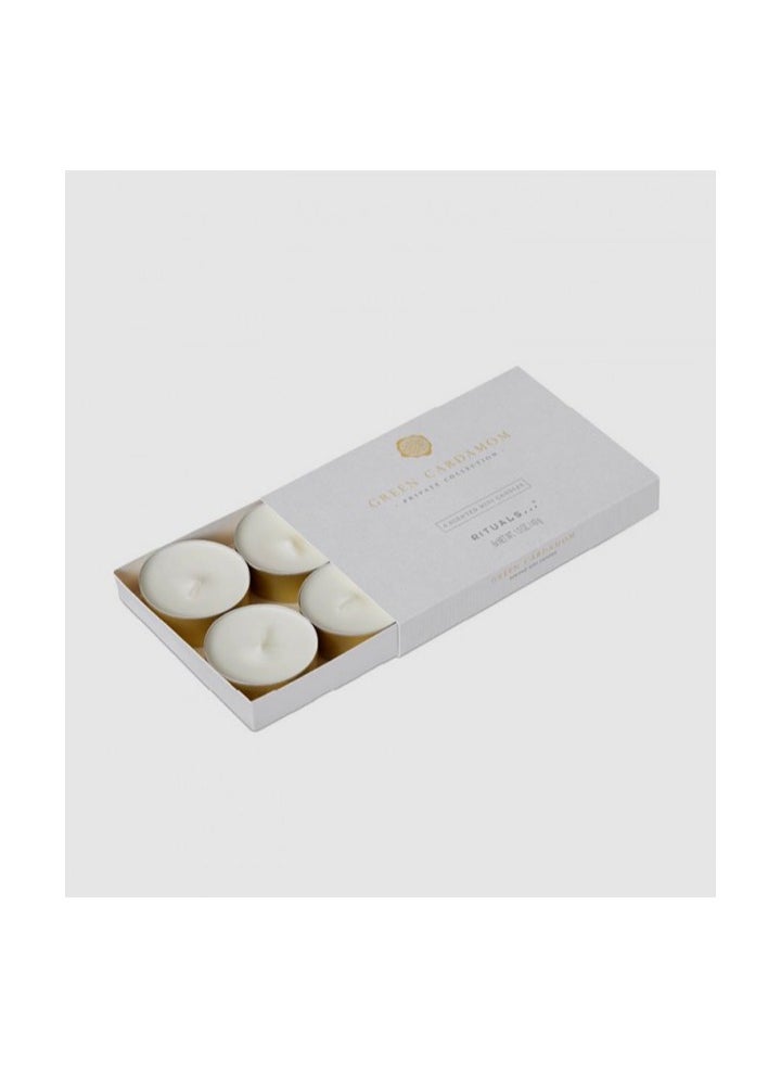 Private Collection Green Cardamom Scented Candle Mini 6x Fragranced Mini Candles, 6x43 g