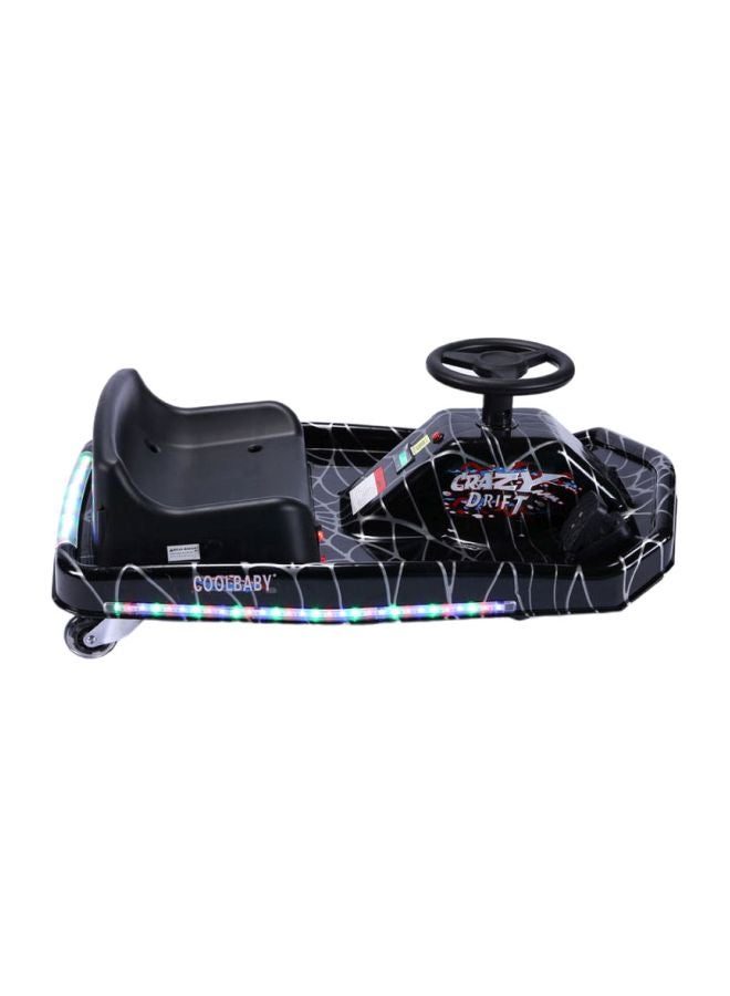 2-In-1 Drifting And Spinning Crazy Electric Scooter Black 84x38x52cm