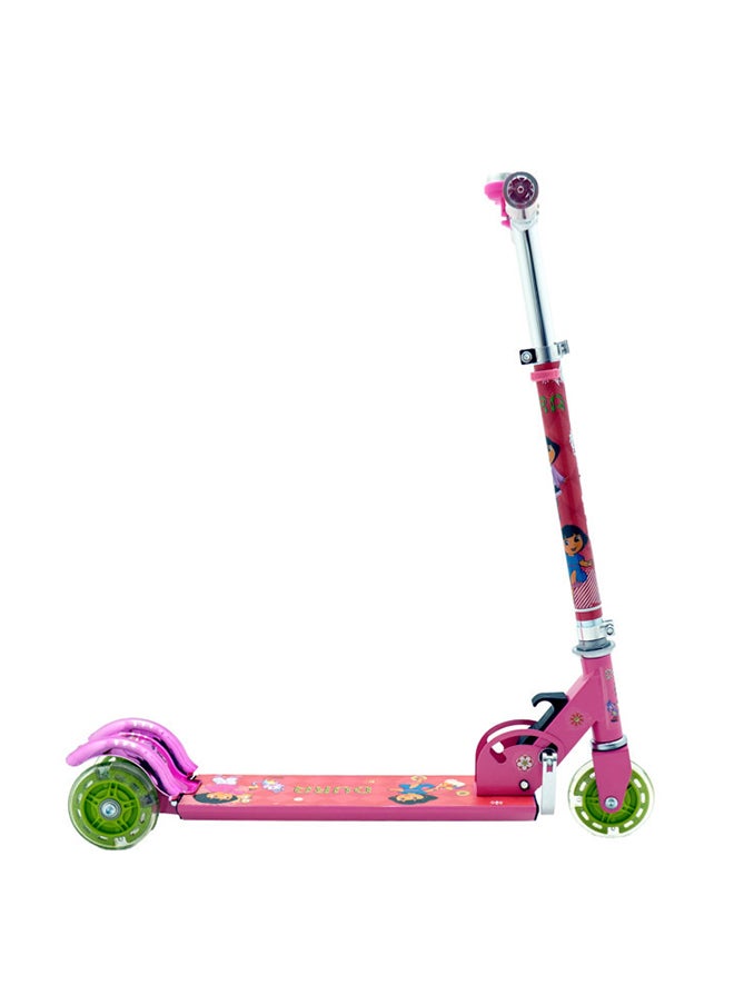 3-Wheel Foldable Kick Scooter for Kids & Adults with LED Wheels,Adjustable Height, Maximum Weight 25kg, Perfect for Fun & Thrill Ride for Ages 3+ - Pink